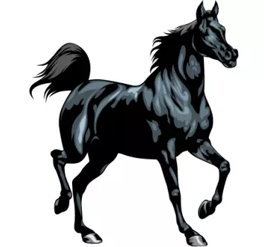 Wandtattoo Schwarzer Hengst - TenStickers