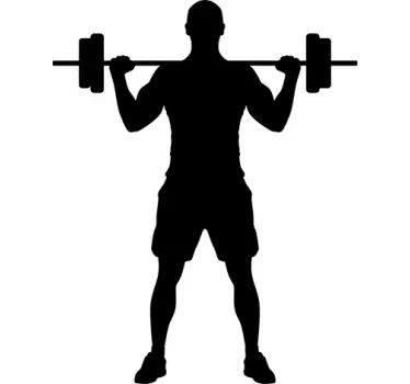Wandtattoo Sportler Langhanteldrücken - TenStickers
