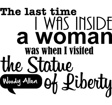 Wandtattoo Spruch Woody Allen - TenStickers