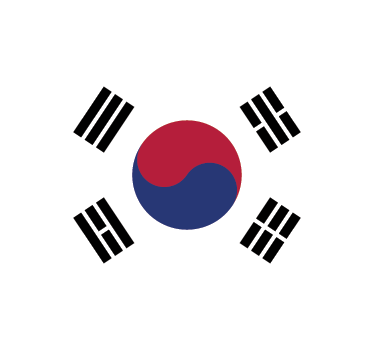 Wandtattoo Südkorea Flagge - TenStickers