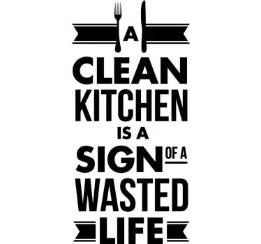 Wandtattoo Tet clean Kitchen - TenStickers