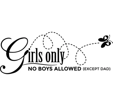 Wandtattoo Text Girls only - TenStickers