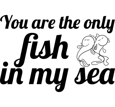 Wandtattoo Text Only Fish - TenStickers