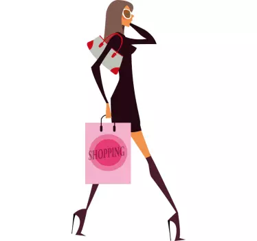 Wandtattoo trendy shopping - TenStickers