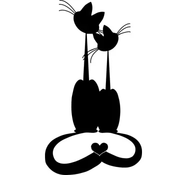 Wandtattoo verliebte Katzen - TenStickers