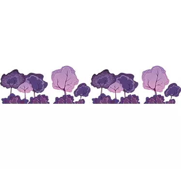Wandtattoo Wald Violetter Wald Bordüre - TenStickers