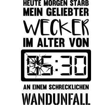 Wandtattoo Wecker - TenStickers