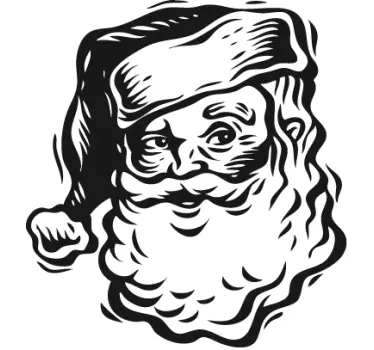 Wandtattoo Weihnachtsmann Kopf - TenStickers