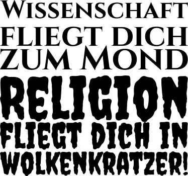 Wandtattoo Wissenschaft Religion - TenStickers