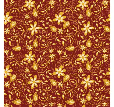 Aufkleber Schlafzimmer Barock Muster - TenStickers