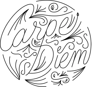 Text Aufkleber Carpe Diem Verzierung - TenStickers