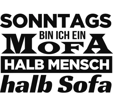 Text Aufkleber Sonntag - TenStickers
