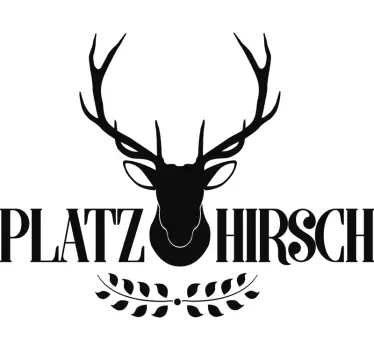 Text Aufkleber Tier Sticker Platzhirsch - TenStickers