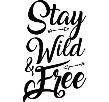 Text Aufkleber Wild Free Freiheit - TenStickers