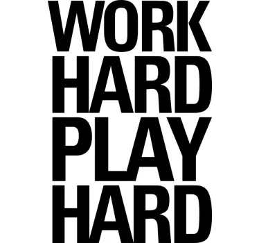 Wandtattoo Work Hard Play Hard - TenStickers