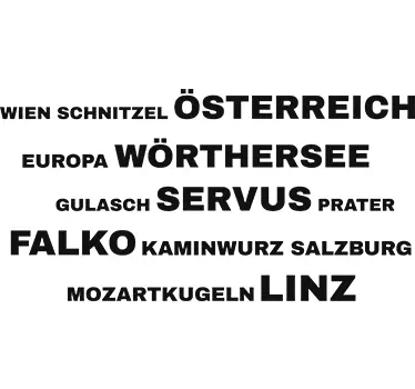 Wandtattoo Wörter Österreich - TenStickers