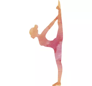 Aufkleber Schlafzimmer Yoga Frau Silhouette - TenStickers
