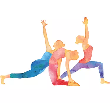 Wandtattoo Yoga Posen - TenStickers