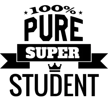 Wandtattoo zitat 100% reiner superstudent - TenStickers