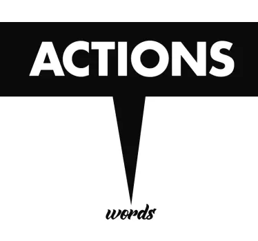 Wandtattoo zitat aktionsworte - TenStickers