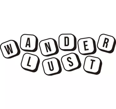 Wandtattoo Zitat fernweh-textdesign - TenStickers