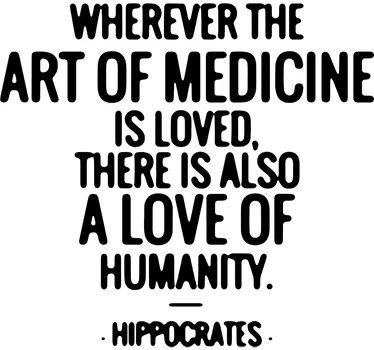 Wandtattoo Zitat Hippocrates - TenStickers