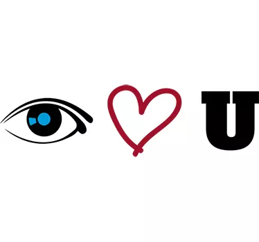 Wandtattoo zitat ich liebe dich - TenStickers