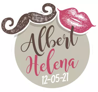 Wandtattoo Zitat personalisierte namen des paares - TenStickers