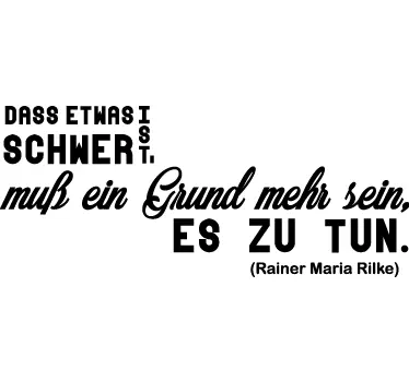 Wandtattoo Zitat Rainer Maria Rilke - TenStickers
