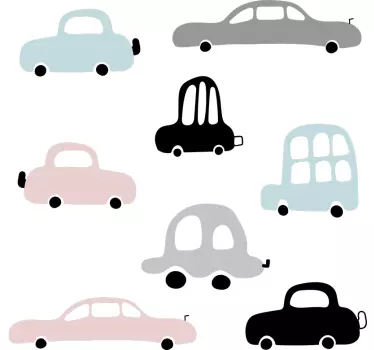 Wandtattoo zitat süße cartoon autos - TenStickers