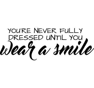 Wear a smile Wandtattoo - TenStickers