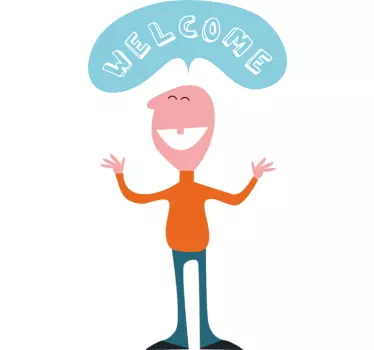 Welcome Person Aufkleber - TenStickers