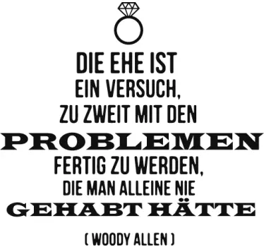 Woody Allen Zitat Sticker - TenStickers