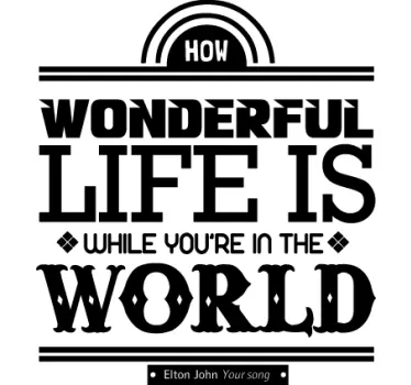Your Song Elton John Aufkleber - TenStickers