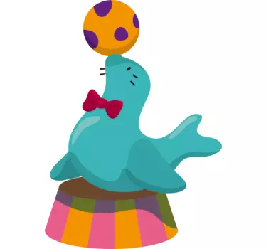 Zirkus Seehund Aufkleber - TenStickers