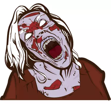 Zombie Frau Aufkleber - TenStickers
