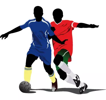 Zwei Fußballspieler Aufkleber - TenStickers
