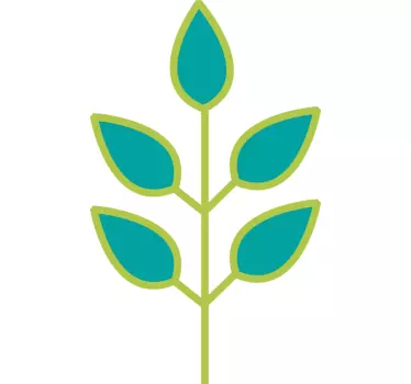 Zweig mit Blättern Aufkleber - TenStickers