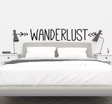 Text Aufkleber Wanderlust Abenteuer - TenStickers