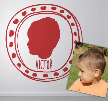 Kinder Porträt Aufkleber - TenStickers