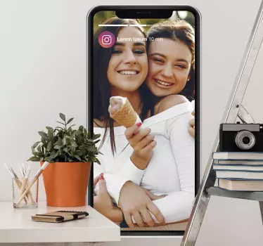 Personalisierbares Instagram Story Foto Wandtattoo - TenStickers