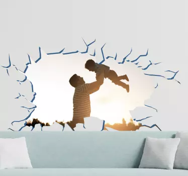 Personalisierbares Wandloch Wandtattoo Wohnzimmer - TenStickers