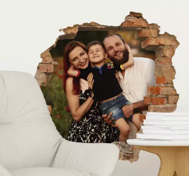 Personalisierbares Wandfoto Wandtattoo Wohnzimmer - TenStickers