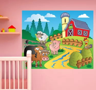 Bauernhof Tiere Aufkleber - TenStickers