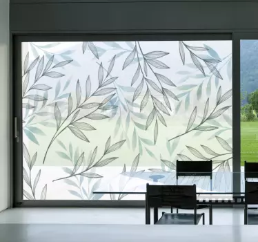 Dünne blätter Fenster Wandtattoo  - TenStickers