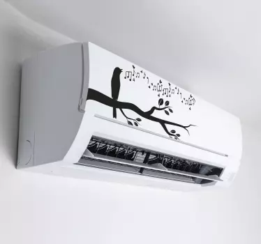 Vogel Sticker singend im Wald - TenStickers