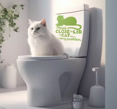 Aufkleber für Toilette Spruche Deckel absenken - TenStickers
