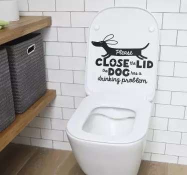 Aufkleber für Toilette Sprüche Deckel absenken - TenStickers