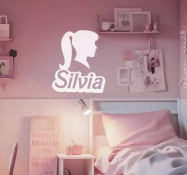 Personalisierter Aufkleber Silhouette mit Namen - TenStickers