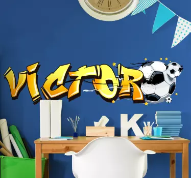 Fußball Aufkleber Name - TenStickers